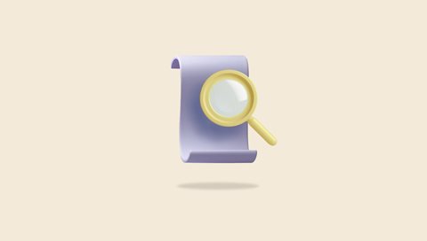 Bookmark and magnifying glass