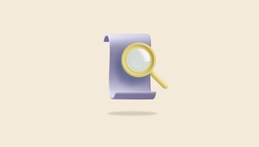 Bookmark and magnifying glass