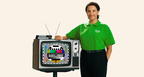 Rest rep and an analog TV