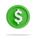 coin with dollar sign