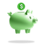Piggy bank green